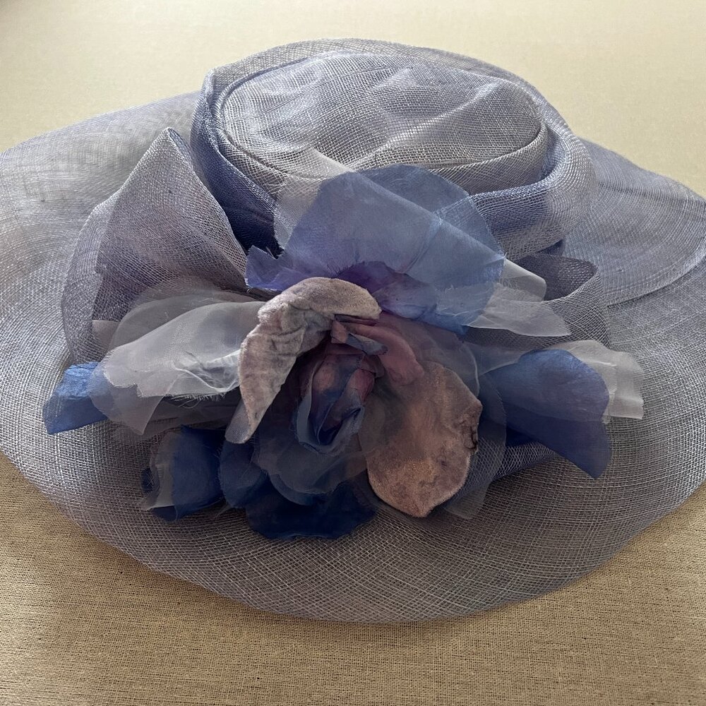 Kentucky Derby Sinamay Hat *Designer*  Lavender Sinamay  Oversized Brim Purple a